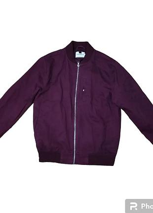 Чоловічий бомбер бордового кольору  topman