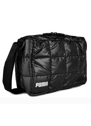 Puma metlic crossbody bag 079748-01 женская сумка на плечо мессенджер черная оригинал