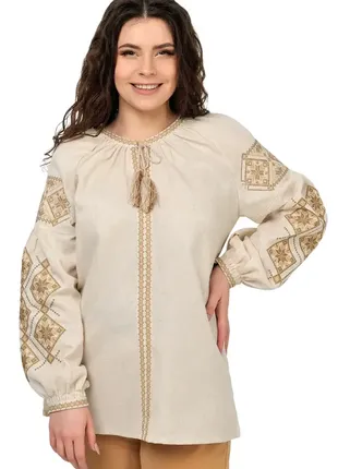 Жіноча сорочка вишиванка льняна