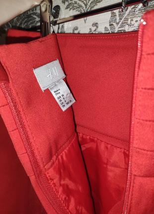 Нова червона спідниця красивенна стильна юбка4 фото