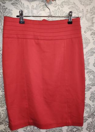 Нова червона спідниця красивенна стильна юбка3 фото