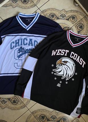 Мужская кофта джерси лонгслив свитшот chicago x west coast primark nike