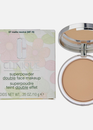 Clinique superpowder double face makeup  #07 matte neutral1 фото