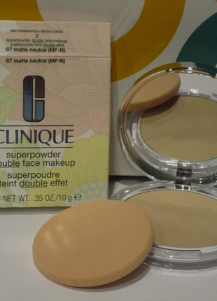 Clinique superpowder double face makeup  #07 matte neutral2 фото