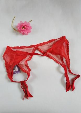 Marks & spencer кружевной красный сексуальный пояс для чулок р. s-m2 фото