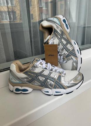 Мужские кроссовки asics gel-nimbus 9 white grey