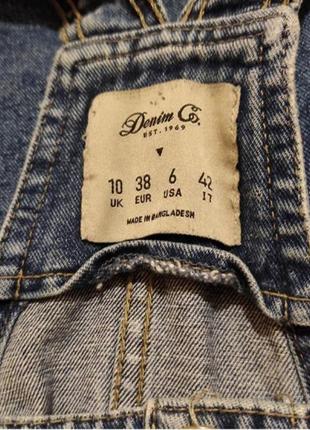 Женский джинсовый комбинезон с юбкой denim co платье сарафан5 фото