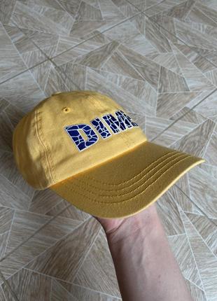 Кепка rare y2k vintage skate dime 6 panel big logo echo yellow cap