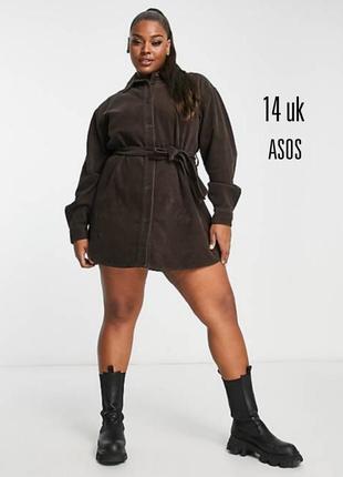 Вельветова сорочка щільна  сукня asos