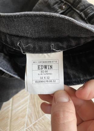 Джинсы japanese brand edwin jeans ed-80 slim tapered denim pants9 фото