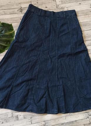 Шикарная фирменная джинсовая юбка m&amp;s3 фото