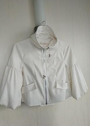 Куртка накидка жакет білий ошатний rebecca taylor1 фото