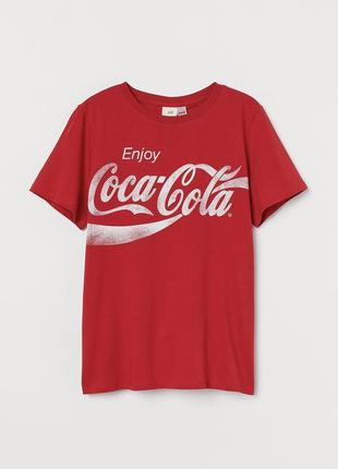 Футболка h&m coca cola нова колекція оверсайз футболка кока - кола