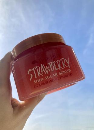 Оригинальный скраб для тела tree hut strawberry shea sugar scrub, 510г