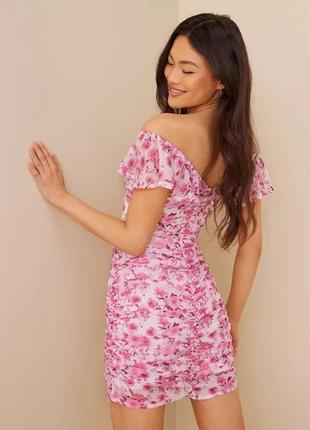 Новое платье floral bardot mini dress nelly3 фото