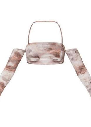 Вкорочений топ з довгими рукавами топ для хілс high heels