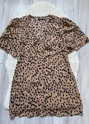 Платье леопардовое принт легкое платье свободная1 фото