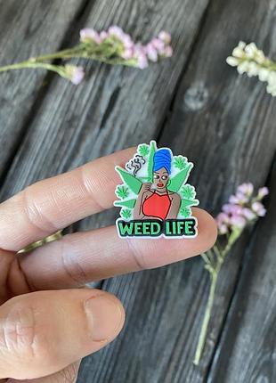 Джибітс «марихуана weed life» шарм для крокс