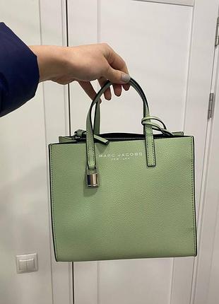 Сумка брендовая жіноча сумка в стилі marc jacobs b w grind tote кожа оригинал на подарок женщине/девочке4 фото