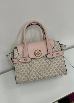 Сумка брендова michae kors carmen medium logo satchel оригінал на подарунок1 фото