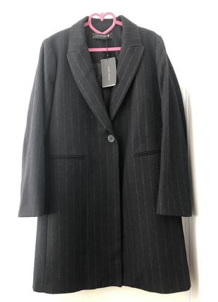 Трендовое пальто пиджак бойфренд тренч, натуральная шерсть2 фото
