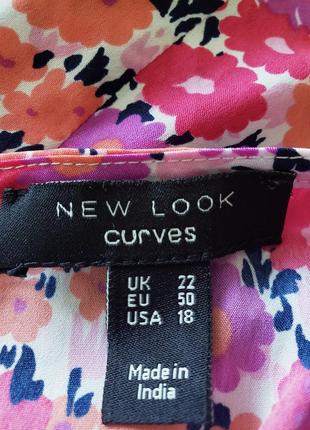 Новая удлиненная блуза с цветочным принтом newlook curve6 фото