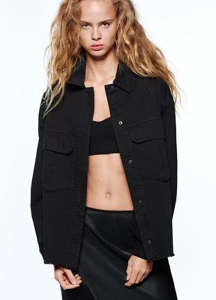 Оверсайз куртка, сорочка, курточка zara, нова колекція, розмір xs(s)