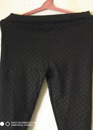 Лосины,леггинсы,штаны черные в ромб topshop  р.s-m4 фото