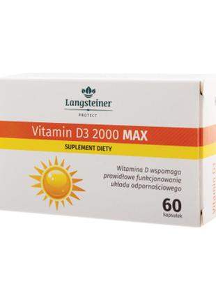 Дієтична добавка вітамін d3 2000 max langsteiner, 60 капсул