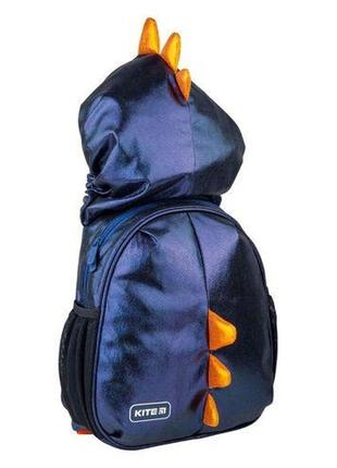 Рюкзак з капюшоном "kite kids: black dino"