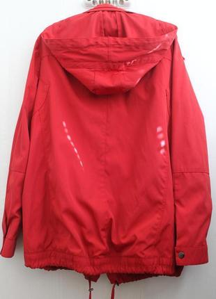 Модная куртка парка,оверсайз ветровка демисезонная с капюшоном красная zara2 фото