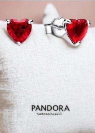 Серьги серебро silver_pandora original серьги пуссеты