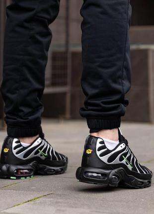 Р.40-46 кроссовки nike air max plus tn black silver green nk1284 фото