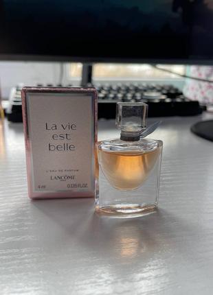 Lancome la vie est belle 4 ml миниатюра