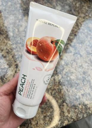 Пінка для вмивання nature republic 🍑 peach