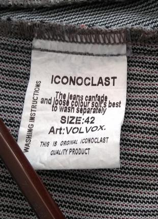 Фирменная легкая куртка iconoclast франция р. 42 ткань типа джинс на молнии4 фото