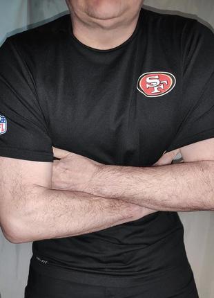 Спорт фирменная молодежная футболка nike san franco 49ers black touch performance

.л