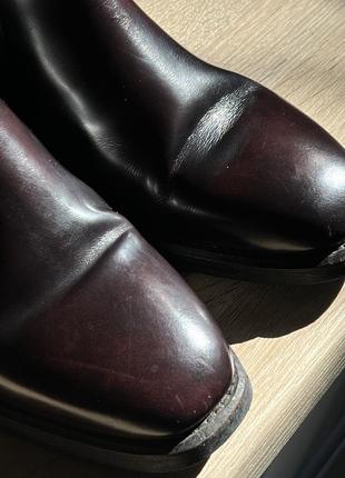 Челси, кожаные ботинки, женские сапоги, винного цвета, gant, 37р10 фото
