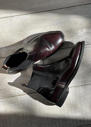 Челси, кожаные ботинки, женские сапоги, винного цвета, gant, 37р4 фото