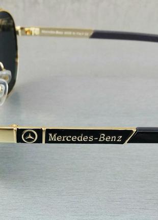 Mercedes benz очки капли мужские солнцезащитные черные в золоте поляризированые