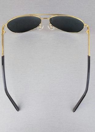 Mercedes benz очки капли мужские солнцезащитные черные в золоте поляризированые