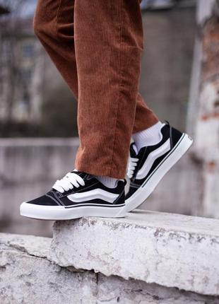 Vans knu skool black white6 фото