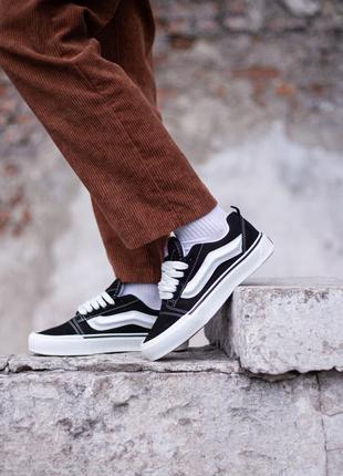 Vans knu skool black white8 фото