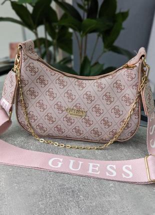 Сумка guess bagget розовый