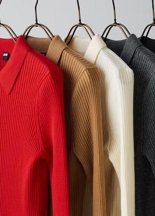 Вишуканий кардиган-поло виріб поза часом. extra fine merino polo cardigan uniqlo