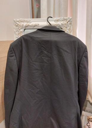 Пиджак шерстяной balmain decorative мужской темно-синий мужественный шерстиной пиджак5 фото