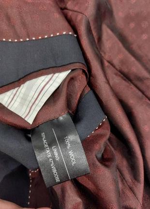 Пиджак шерстяной balmain decorative мужской темно-синий мужественный шерстиной пиджак7 фото