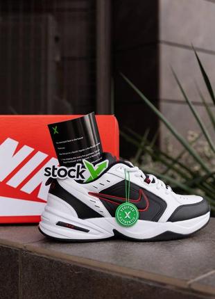 Р.41-46 кроссовки nike air monarch white black nk129