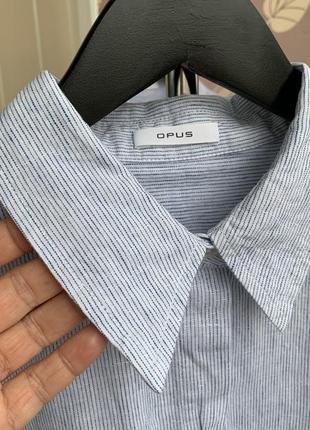 Удлиненная рубашка лен с хлопком от opus.8 фото