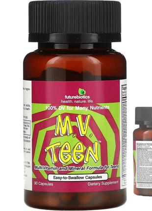 Futurebiotics m.v. teen мультивитамины для подростков 90 капсул комплекс витамина а с d3 е в fbs-20726